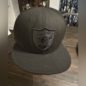New Era Blackout Raiders Fitted Cap